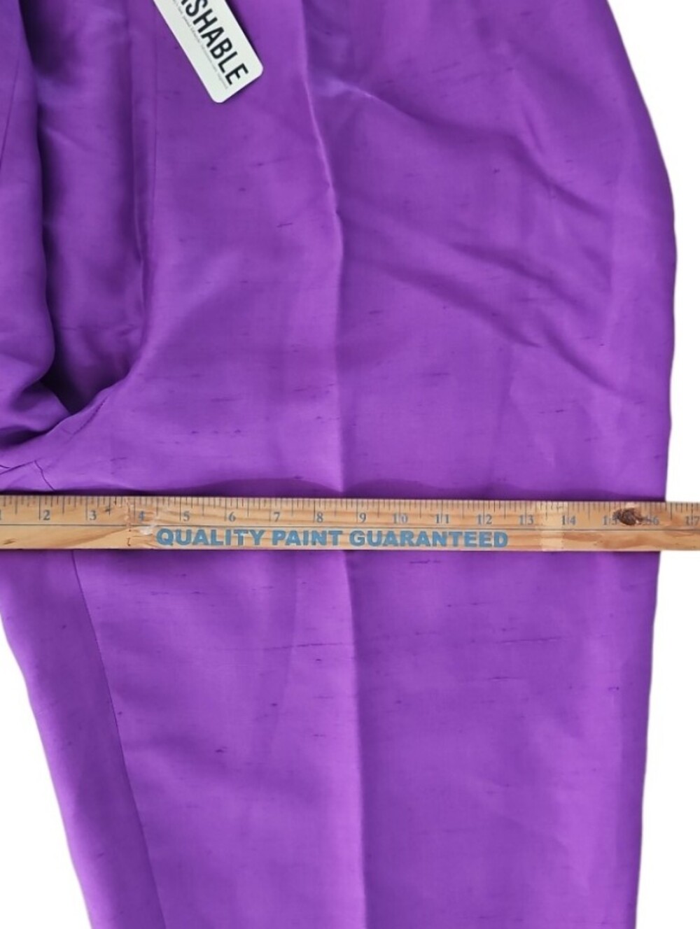 NWT Worthington 100% Washable Silk Pants Lined Women’s 22W Purple Career Luxury - Picture 15 of 16